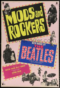 6j590 MODS & ROCKERS English 1sh 1964 Mick Fleetwood, rock 'n' roll, with music by the Beatles!