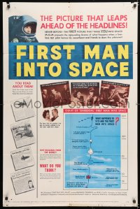 6j316 FIRST MAN INTO SPACE 1sh 1959 most dangerous & daring mission of all time, astronaut images!