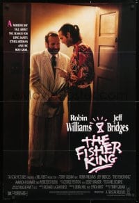 6j319 FISHER KING DS 1sh 1991 Jeff Bridges & Robin Williams searching for sanity!
