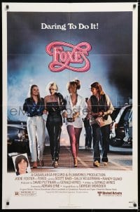 6j344 FOXES 1sh 1980 Jodie Foster, Cherie Currie, Marilyn Kagen & Kandice Stroh arm-in-arm!