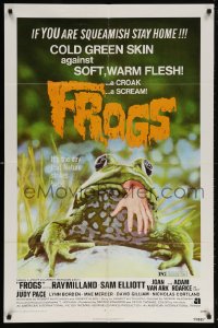 6j358 FROGS 1sh 1972 great horror art of man-eating amphibian, if you are squeamish stay home!