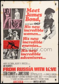6j361 FROM RUSSIA WITH LOVE 1sh 1964 Sean Connery is Ian Fleming's James Bond 007!