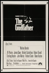 6j385 GODFATHER 1sh 1972 Francis Ford Coppola crime classic, great art by S. Neil Fujita!