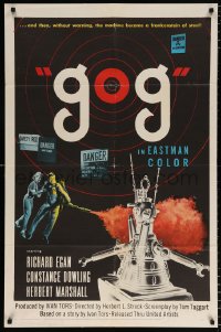 6j386 GOG 1sh 1954 wacky Frankenstein of steel robot destroys its makers without warning!