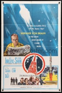 6j439 I AIM AT THE STARS 1sh 1960 Curt Jurgens as Von Braun, our destiny is in his hands!
