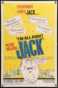 6j446 I'M ALL RIGHT JACK 1sh 1960 everybody loves Peter Sellers, English!