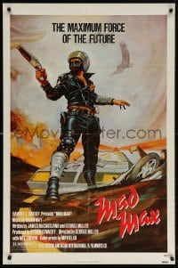 6j544 MAD MAX 1sh 1980 George Miller post-apocalyptic classic, Garland art of Mel Gibson!
