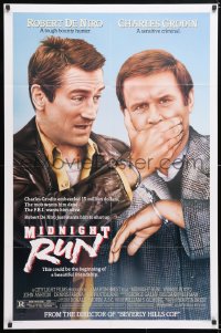 6j584 MIDNIGHT RUN DS 1sh 1988 Robert De Niro with Charles Grodin who stole $15 million!