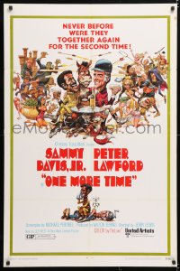 6j664 ONE MORE TIME 1sh 1970 Jack Davis art of Sammy Davis Jr & Peter Lawford as Salt & Pepper!