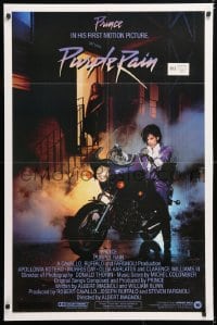 6j707 PURPLE RAIN int'l 1sh 1984 Prince riding motorcycle, in his first motion picture!