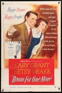 6j755 ROOM FOR ONE MORE 1sh 1952 great artwork of Cary Grant & Betsy Drake!