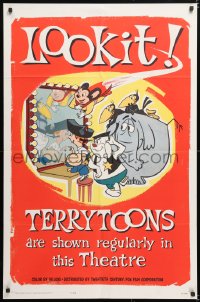 6j884 TERRYTOONS 1sh 1962 great art of Mighty Mouse & Paul Terry's other creations!