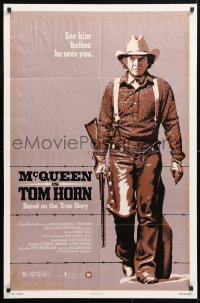 6j901 TOM HORN 1sh 1980 see cowboy Steve McQueen in the title role before he sees you!