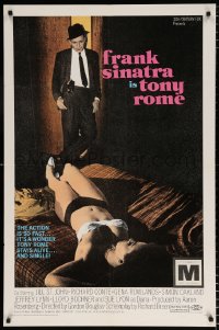 6j903 TONY ROME 1sh 1967 cool image of Frank Sinatra as private eye + sexy half-naked girl on bed!