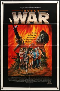 6j915 TROMA'S WAR int'l 1sh 1988 there's nothing like a good war to make heroes of us all!
