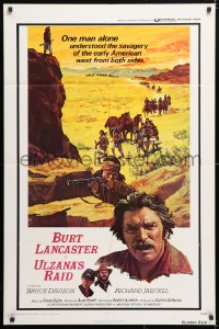 6j924 ULZANA'S RAID int'l 1sh 1972 artwork of Burt Lancaster by Don Stivers, Robert Aldrich