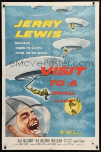 6j938 VISIT TO A SMALL PLANET 1sh 1960 wacky alien Jerry Lewis saucers down to Earth from space!