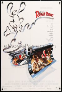 6j967 WHO FRAMED ROGER RABBIT 1sh 1988 Robert Zemeckis, Bob Hoskins, sexy Jessica Rabbit, Lloyd!