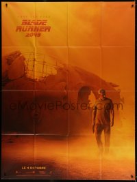 6k561 BLADE RUNNER 2049 teaser French 1p 2017 cool image of Harrison Ford by huge statue head!