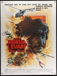 6k572 BREAKOUT French 1p 1975 different artwork of Charles Bronson, prison escape!
