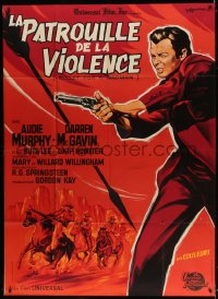 6k575 BULLET FOR A BADMAN French 1p 1964 different art of Audie Murphy by Guy Gerard Noel!
