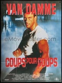 6k612 DEATH WARRANT French 1p 1991 great close up of Jean-Claude Van Damme, martial arts!