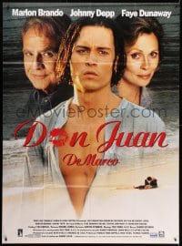 6k621 DON JUAN DEMARCO French 1p 1995 beefcake Johnny Depp, Marlon Brando, Faye Dunaway