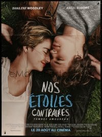 6k645 FAULT IN OUR STARS advance French 1p 2014 Shailene Woodley, Ansel Elgort, one sick love story!