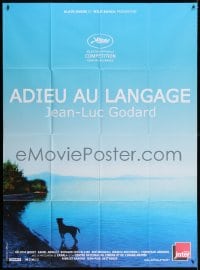6k681 GOODBYE TO LANGUAGE French 1p 2014 Jean-Luc Godard's Adieu au langage, image of dog & lake!