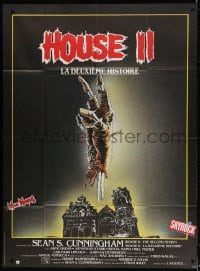 6k716 HOUSE II: THE SECOND STORY French 1p 1987 great different horror art of severed hand!