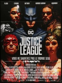 6k744 JUSTICE LEAGUE advance French 1p 2017 Batman, Wonder Woman, Aquaman, Flash & Cyborg!