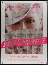 6k798 MARIE ANTOINETTE advance French 1p 2006 Kirsten Dunst hiding face, directed by Sofia Coppola