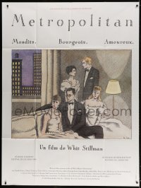 6k810 METROPOLITAN French 1p 1990 Whit Stillman's film about the downwardly mobile, art by Le-Tan!