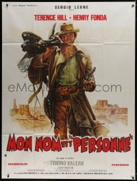 6k822 MY NAME IS NOBODY style B French 1p 1974 Il Mio nome e Nessuno, art of Terence Hill by Casaro!