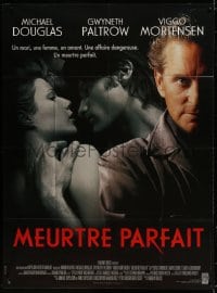 6k842 PERFECT MURDER French 1p 1998 Michael Douglas, sexy Gwyneth Paltrow, Viggo Mortensen!