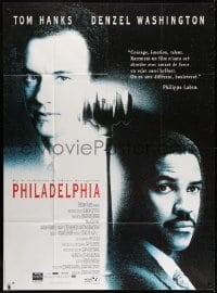 6k846 PHILADELPHIA French 1p 1993 Tom Hanks, Denzel Washington, directed by Jonathan Demme!