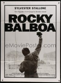 6k889 ROCKY BALBOA French 1p 2007 boxing sequel, director & star Sylvester Stallone w/fist in air!