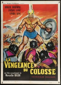 6k916 SON OF HERCULES VS. VENUS French 1p 1963 cool gladiator art by Constantine Belinsky!