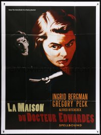 6k917 SPELLBOUND French 1p R2009 Alfred Hitchcock, Ingrid Bergman, Gregory Peck, original 1948 art!