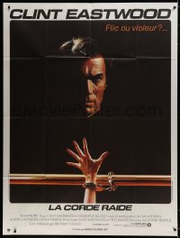 6k948 TIGHTROPE French 1p 1984 Clint Eastwood is a cop on the edge, cool handcuff image!