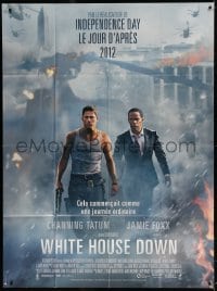 6k985 WHITE HOUSE DOWN French 1p 2013 Roland Emmerich, cool image of Channing Tatum & Jamie Foxx!