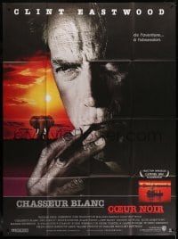 6k986 WHITE HUNTER, BLACK HEART French 1p 1990 Clint Eastwood as director John Huston in Africa!
