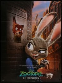 6k999 ZOOTOPIA advance French 1p 2016 Walt Disney, welcome to the urban jungle, wanted poster image!