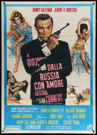 6k339 FROM RUSSIA WITH LOVE Italian 1p R1970s different art of Connery as James Bond + sexy girls!