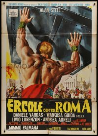 6k351 HERCULES AGAINST ROME Italian 1p 1964 Casaro art of strongman Sergio Ciani vs entire army!