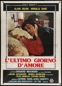 6k356 HURRIED MAN Italian 1p 1977 Edouard Molinaro's L'Homme Presse, Alain Delon & Mireille Darc!