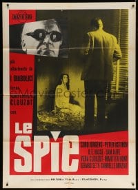 6k448 SPIES Italian 1p 1957 directed by Henri-Georges Clouzot, creepy Curt Jurgens!