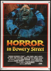 6k453 STREET TRASH Italian 1p 1988 gruesome image of monster in toilet, Horror in Bowery Street!