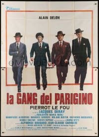 6k192 GANG Italian 2p 1977 Jacques Deray, great art of Alain Delon his gangster co-stars!