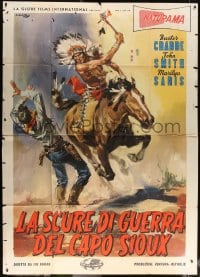6k208 LAWLESS EIGHTIES Italian 2p 1957 different Ciriello art of cowboy fighting Native American!